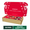 Starbucks Holiday Variety Pack Medium Roast Keurig Coffee Pods, 66 Count, (3 Boxes of 22)