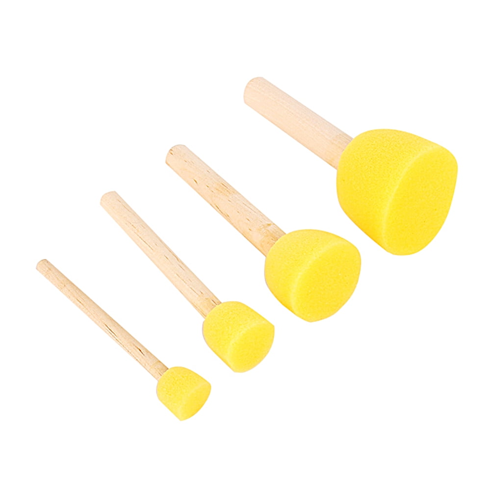 Foam Paint Brushes, Acrylic Painting Supplies Round Paint Sponge Foam
