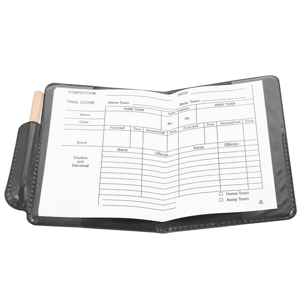1 juego de tarjetas de fútbol portátiles, kit multifunción para árbitro, cartera profesional para árbitro con bolígrafo