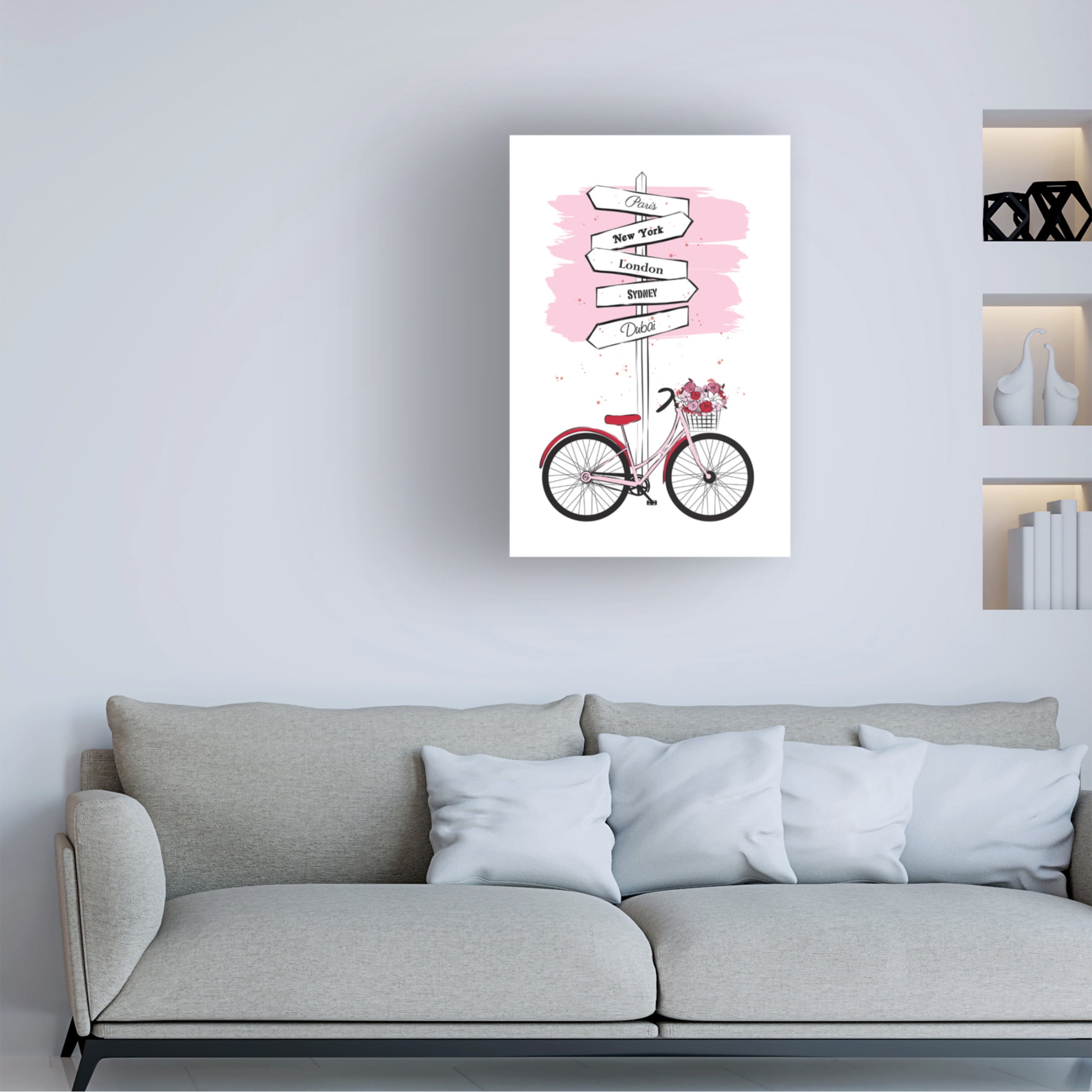 Trademark Fine Art Martina Bike Travels Canvas Wall Art