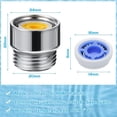 thumbnail image 2 of Ahorrador de agua ecológico para cabezales de ducha y baños de cocina, reduce el flujo sin comprometer el rendimiento Reductor de flujo de ducha con rosca de media pulgada, 2 of 8
