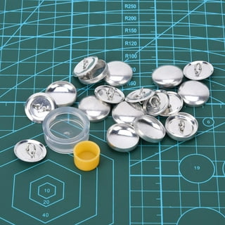 Dritz 14-24 Cover Button Kit with Tools, Size 24 (5/8-Inch), 6-Piece, Nickel