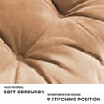 thumbnail image 4 of 22 Inch Square Floor Pillow, Meditation Pillow Solid Thick Tufted Seat Cushion for Living Room Office Chair Khaki, 4 of 12