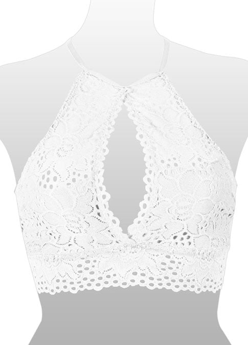 ladies white halter neck top