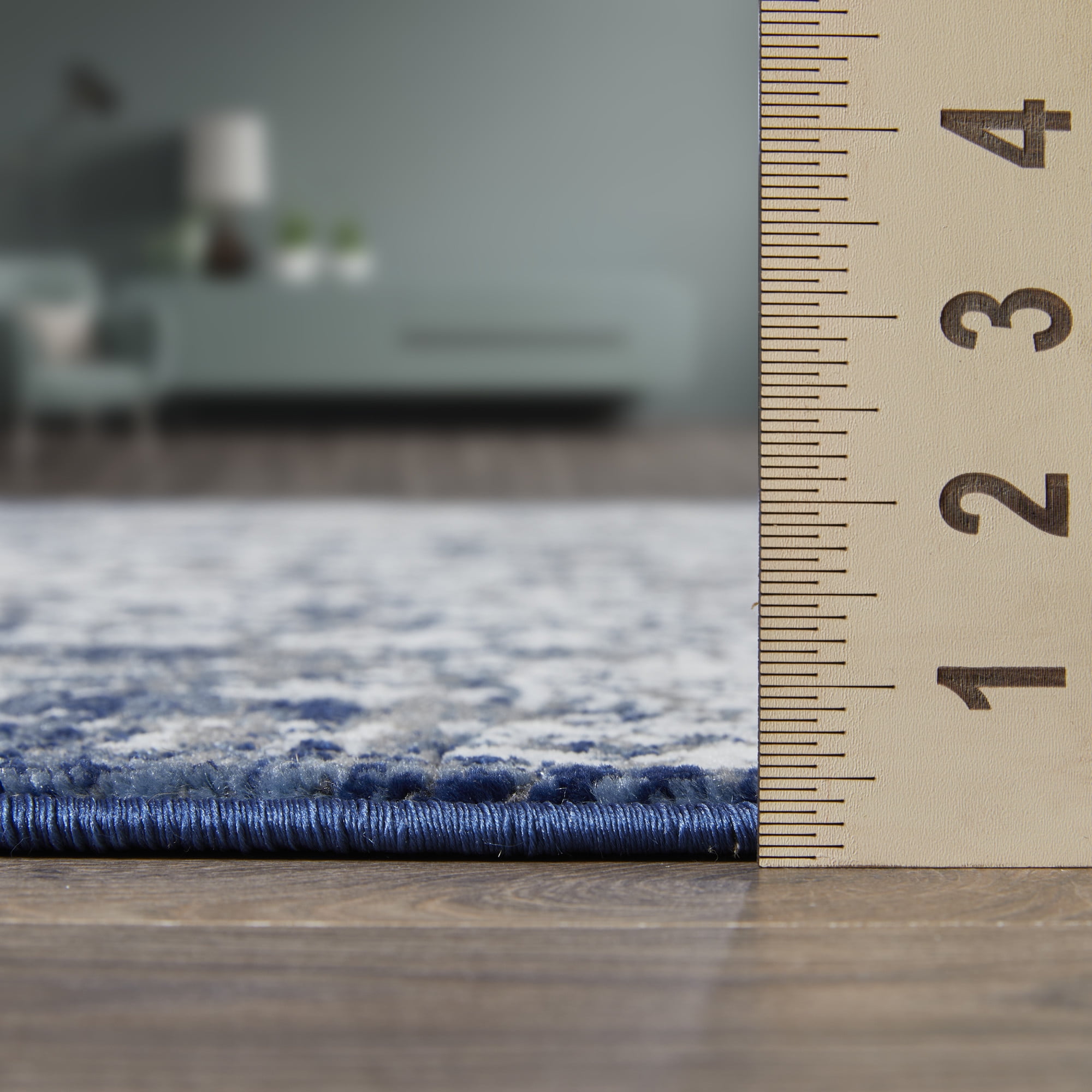 Loomaknoti Aysal Athna 9' x 12' Blue Oriental Indoor Area Rug