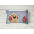 thumbnail image 2 of Carolines Treasures BB2761PW1216 Dog House Collection Pug Brown Canvas Fabric Decorative Pillow  12H x16W multicolor, 2 of 3