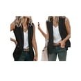 thumbnail image 3 of Women'S Sleeveless Blazer Vest Casual Open Front Single Button Summer Jacket with Pockets, 3 of 6