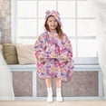 thumbnail image 7 of joogoo Wearable Blanket Hoodie for Sparkling Butterfly Flannel Sherpa Pocket 3-14 YR S, 7 of 7
