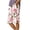 Pink, variant on Dvprdro Womens Cotton Shorts Floral Side Slit Detail Elastic Waist with Pockets Summer Shorts