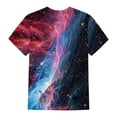 thumbnail image 4 of Womens Galaxy Space Print T-Shirts Short Sleeve Crewneck Graphic Tees Casual Summer Fashion Tops 2025, 4 of 5