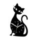 thumbnail image 5 of Reloj de pared con diseño de gato para habitación infantil, reloj de pared moderno y divertido, reloj silencioso. Negro, 5 of 9
