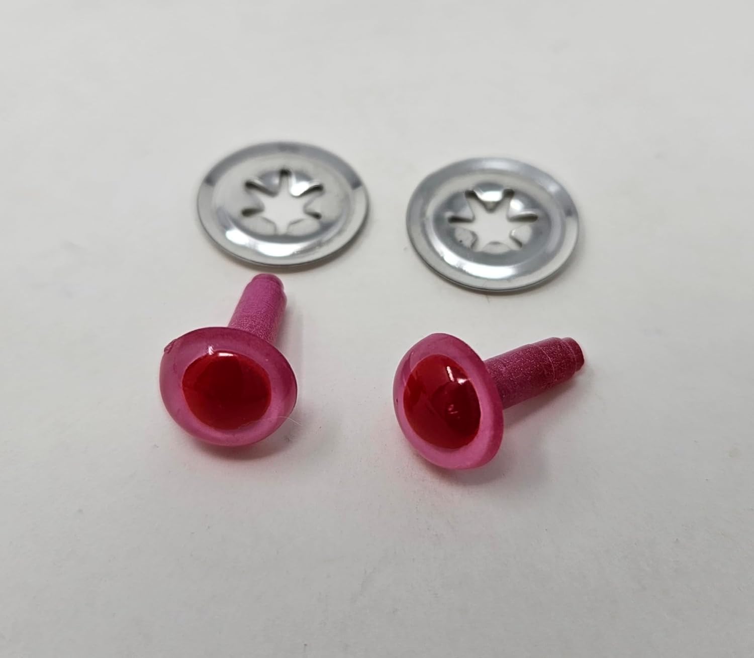 Pair of Zim's 9mm Red Albino Plastic Bunny Rabbit Safety Eyes for Craft Amigurumi or Puppets (Pack of 10)