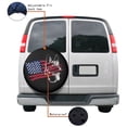 thumbnail image 4 of KAKALAD American flag black german shepherd Spare Tire Cover Weatherproof Universal Vehicle Accessories 14 Inch, 4 of 6