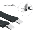 thumbnail image 2 of Buyless Fashion Suspenders for Men - 48" Elastic Adjustable Straps 1 1/4" - X Back - 5114-Gray, 2 of 6