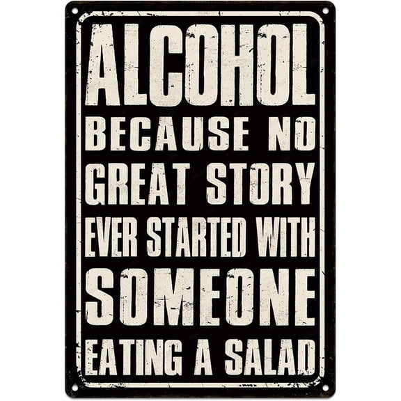 Funny Bar Metal Sign Alcohol Vintage Art Poster Wall Decor Aluminium Hanging Plaque for Home Bar Pub Man Cave Speakeasy Club Garage 8x12 Inches