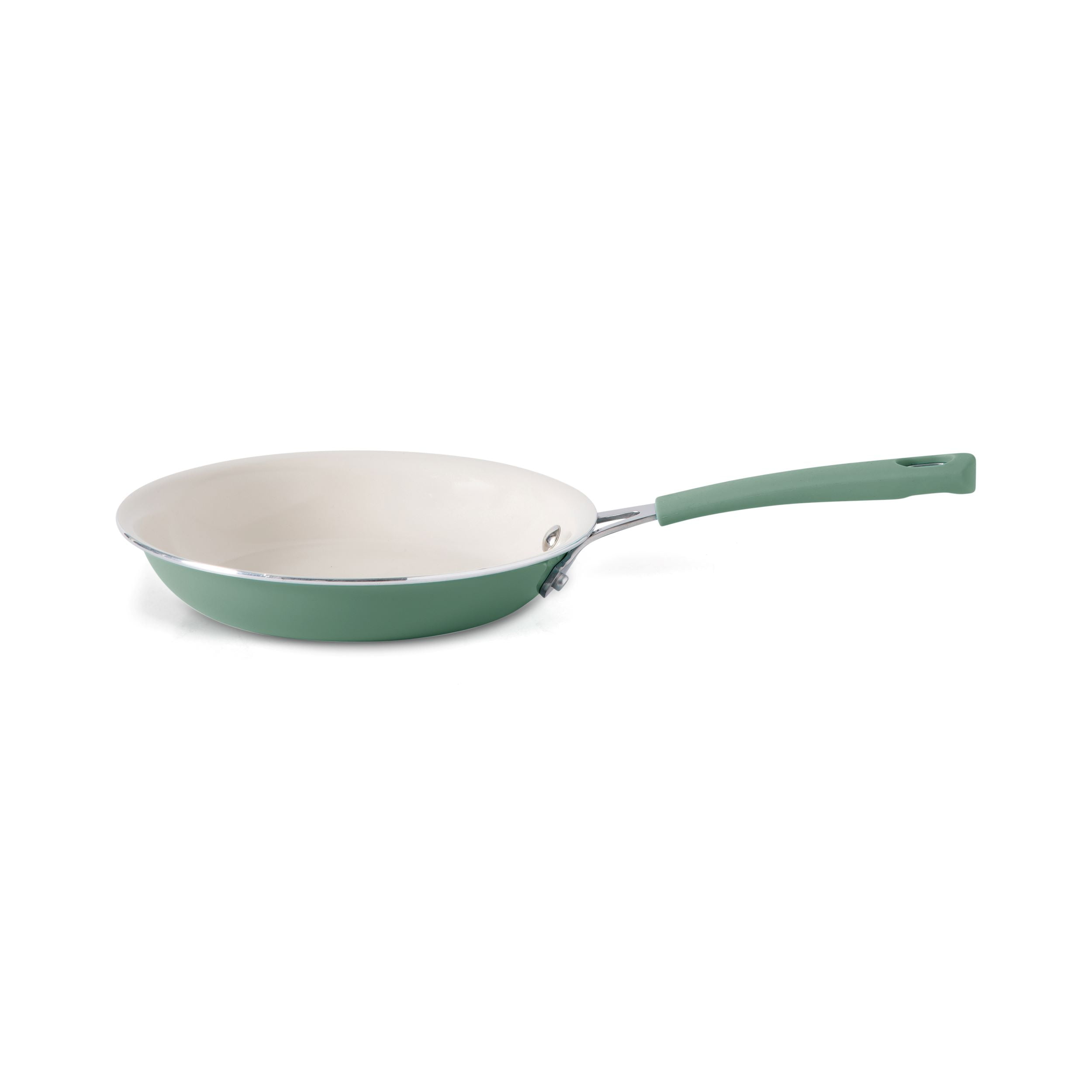 Martha Stewart 12-Piece Nonstick Aluminum Cookware Set with Soft Grip Handles, Sage