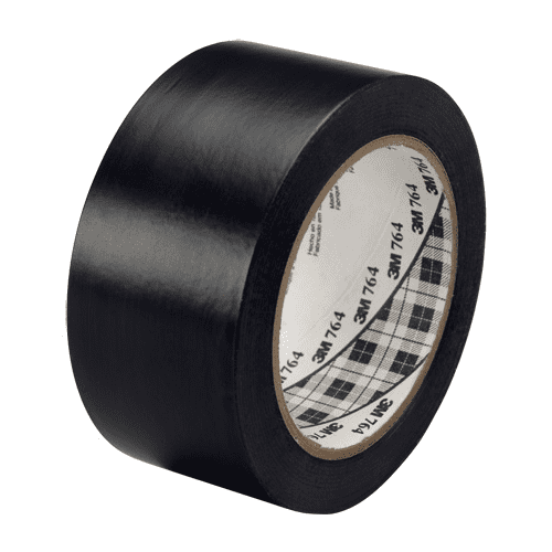 3M General Purpose Vinyl Tape 764 Black 2" X 36 Yard Roll (24 Roll/Case)
