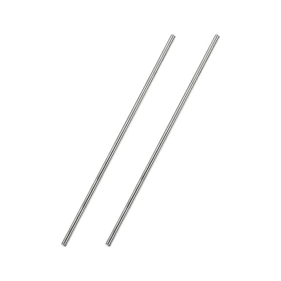 3mm x 200mm 304 Stainless Steel Solid Round Rod for DIY Craft - 2Pcs