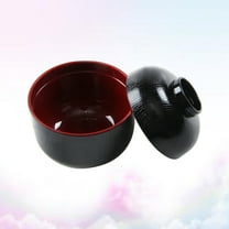 Raindrops  Japanese Small Bowl Ramen with Lid Bowls Trifle Child Black