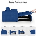 thumbnail image 4 of Vinform 55" 3 in 1 Convertible Sleeper Sofa Bed, Pull Out Loveseat Couch with Storage Pocket, Blue, 4 of 6