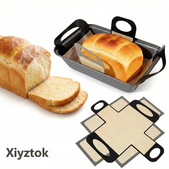 2Pcs Silicone Bread Loaf Pan Liner Nonstick and Reusable Loaf Pan Liner for Baking Sourdough Toast Bread Dishwasher Safe