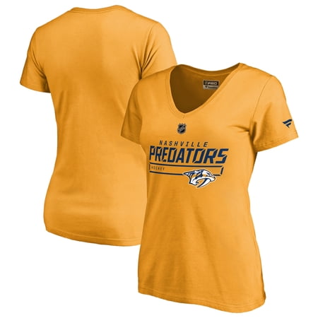 Nashville Predators Fanatics Branded Women's Authentic Pro Prime T-Shirt - Gold