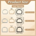 thumbnail image 2 of 18Pcs 9 Styles D Ring Spring Key Hooks Clip Semicircle Metal Spring Key Ring for Belts Backpacks Handbags and Other 3 Color, 2 of 5