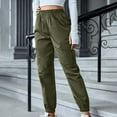 thumbnail image 2 of Inleife Womens Summer Pants Clearance Fashion Woman Solid Long Pants with Pocket Sizes S-XXL, 2 of 6