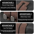 thumbnail image 4 of 2 Pack Car Seat Headrest Hook, Car Purse Hook Car Hooks for Purses and Bags, Car Seat Back Storage Hook Double Hook Holder Car Organization Accessories,Brown-2pcs, 4 of 6