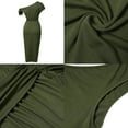 thumbnail image 3 of Vestido largo de sirena con hombros descubiertos para mujer, sin mangas, con volantes, para cóctel, fiesta, boda, corte sirena Adepaton BST3010010-1, 3 of 7