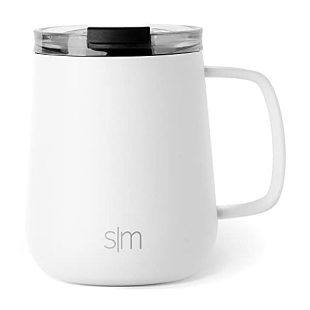 Taza de café de viaje Simple Modern Voyager 350 ml, color blanco invernal