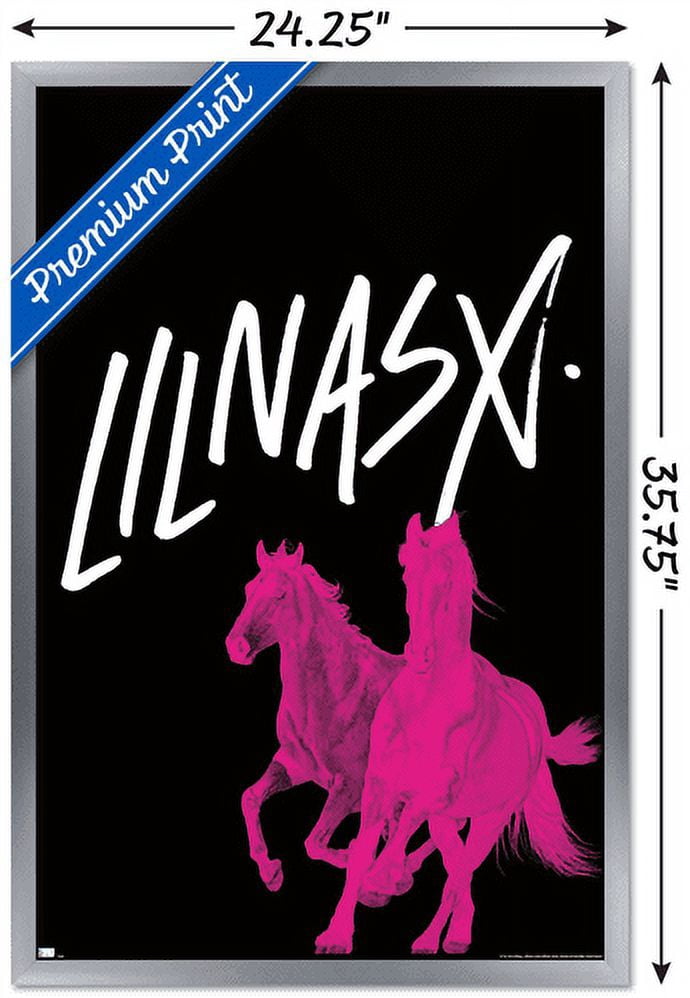 Lil Nas - Horses Wall Poster, 22.375" x 34", Framed