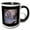 Black/White, variant on 3drose, Cute Sleeping Grey White Siamese Cat Photo, 15oz Mug