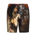 thumbnail image 3 of Picia Flower Crown Dog Pajama Shorts for Men, Men's Pajama Bottoms, Sleepwear,Short Pajama Pants-Small, 3 of 9
