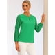 thumbnail image 3 of Top de la blusa de la oficina del trabajo del cuello del ojo de la cerradura de las mangas largas semi transparentes de la gasa elegante de las mujeres Verde Brillante XL, 3 of 6