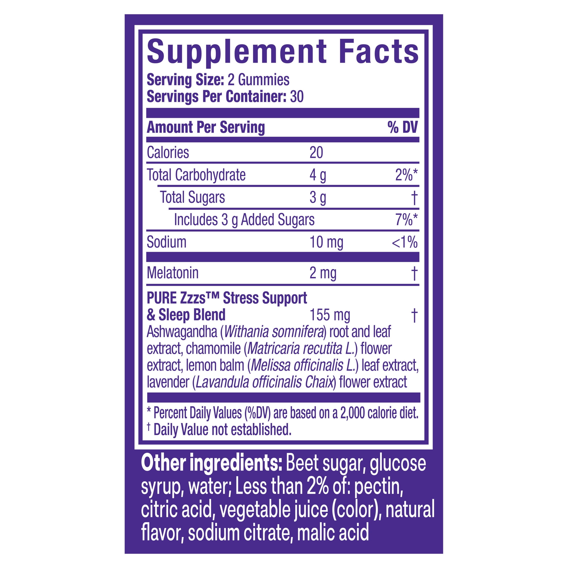 ZzzQuil PURE Zzzs Melatonin Sleep Aid Gummies with Ashwagandha for Adults, 1mg, 60 Count