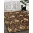 thumbnail image 3 of Ahgly Company Machine Washable Indoor Rectangle Abstract Bakers Brown Area Rugs, 7' x 10', 3 of 7