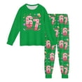 thumbnail image 4 of CUZIBR Girls Boys 67 Tracksuit Night Wear Long Sleeve Heart Graphic Soft Shirt Pants Sleep Clothing Two Piece Outfit For Toddlers Valentines Spring Travel Clothes Tracksuit,Green,6-7 Years, 4 of 4