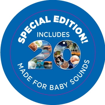 Sound Oasis Baby Sound Machine with Bluetooth - 20 Soothing Sounds, Portable, Includes New Help Booklet and Baby Sound Therapy App for Sleep and Relaxation