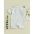 thumbnail image 4 of CIYCuIT Baby Boys Summer Footless Jumpsuit Solid Color Short Sleeve Lapel Collar Shorts Romper Newborn Infant Casual Daily Playsuit 3M 6M 12M 18M, 4 of 8