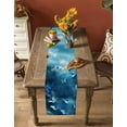 thumbnail image 4 of Hokiten Table Runners 48 Inches Long Dress Scarves, Blue Butterfly Farmhouse Kitchen/Dining Table Runner, Short Coffee Tablerunners, Modern Elegant Water Ripples 13x48 Inch, 4 of 7