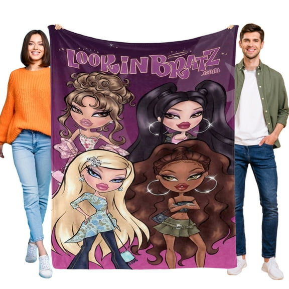 bratz Throw Blanket Gifts for Fans Lover Girls Boys Women Present Hoodie Him Bed 60"x80"