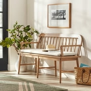 Better Homes & Gardens Windemere Solid Wood Bench, Natural Oak finish, by Dave & Jenny Marrs