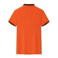 thumbnail image 4 of Fnnxeal Short Sleeve Polo Shirts, Button Solid Casual Shirt Big and Tall Colleaed Tees Mens Summer Shirt Orange T-Shirt 4XL, 4 of 6
