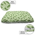 thumbnail image 3 of Jungle Pet Bed, Palm Leaves Oceanic Climate Theme Florets Rainforest Environment Design, Resistant Pad for Dogs and Cats Cushion with Removable Cover, 24" x 39", Fern and Pale Green, by Ambesonne, 3 of 4
