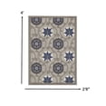 thumbnail image 2 of 3â€™ x 4â€™ Gray and Blue Indoor Outdoor Area Rug, 2 of 7