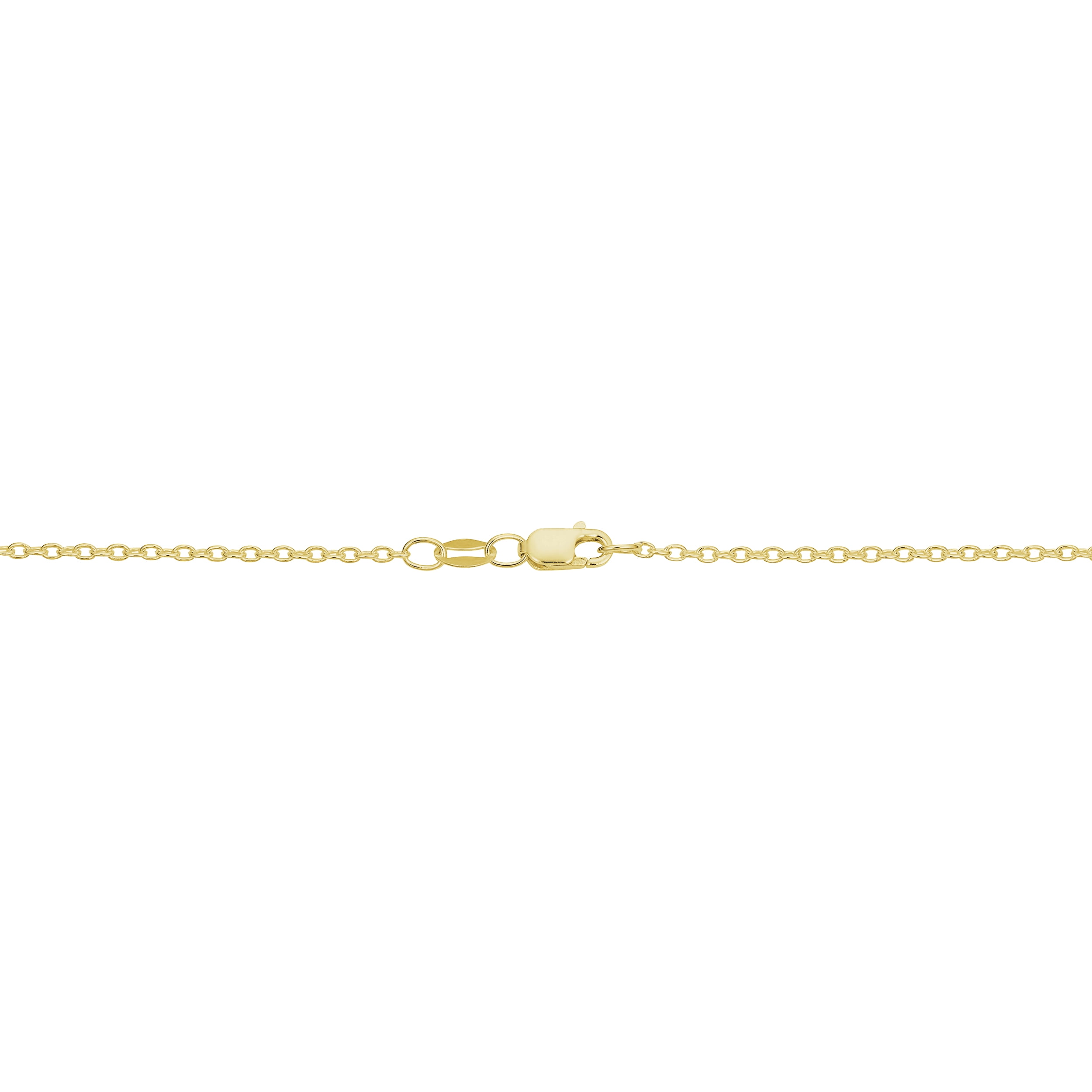 KoolJewelry Yellow Gold Over Sterling Silver Cable Chain Necklace (1.6 mm, 18 inch)