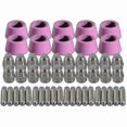 thumbnail image 1 of 50Pcs Plasma Cutter Torch Consumables Kit Includes Electrodes Nozzles Cups for CUT60 LG Welders, 1 of 5