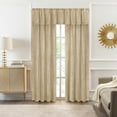 thumbnail image 2 of Achim Bordeaux Indoor Polyester Light Filtering Solid Curtain Panel, Tan, 52-in W x 63-in L, 2 of 4