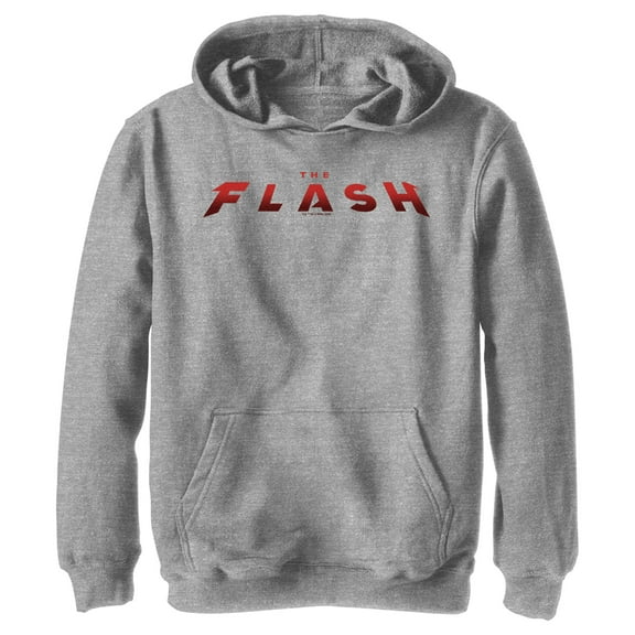 Boy's The Flash Movie Official Logo  Pull Over Hoodie Athletic Heather X Large